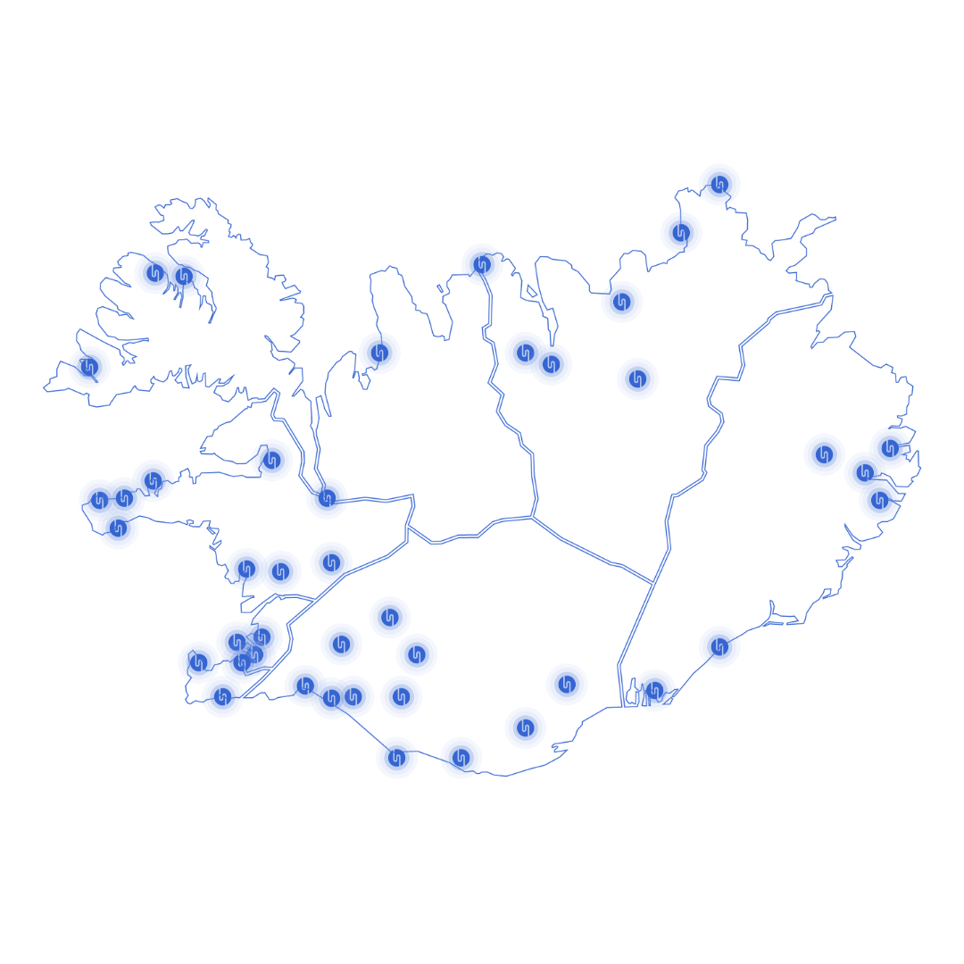 Stærsta hraðhleðslunet á Íslandi