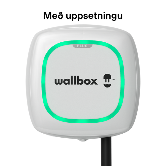 Wallbox Pulsar Plus & uppsetning - Snjallasta heimahleðslustöðin á markaðnum ásamt uppsetningu.
Ýttu hér til að sjá mál vörunar og nánari tæknilegar upplýsingar.
 
Hleðslugeta allt að 22kW (3 fasa)
5m